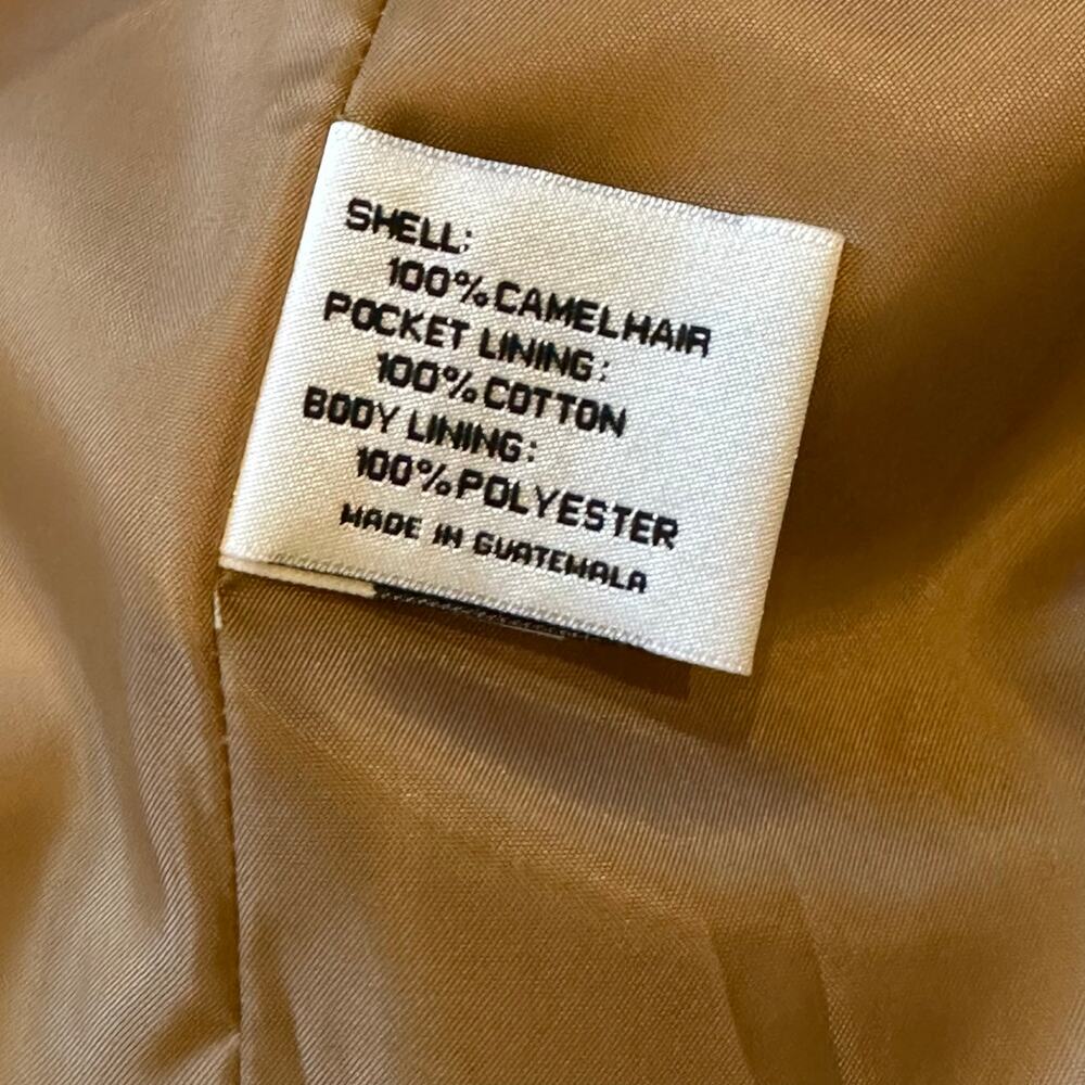 Larry Levine 100% Camel Hair Coat – Women’s Tan Pea Coat, Italian Fabric - Picture 6 of 12